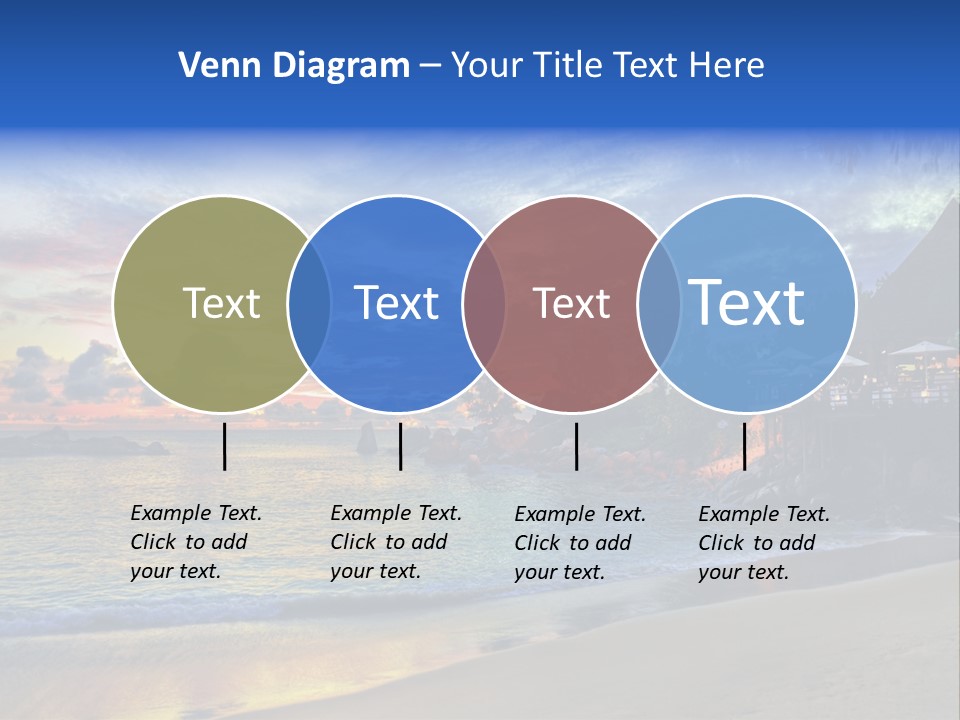 A Beautiful Sunset On A Tropical Beach Powerpoint Template PowerPoint Template