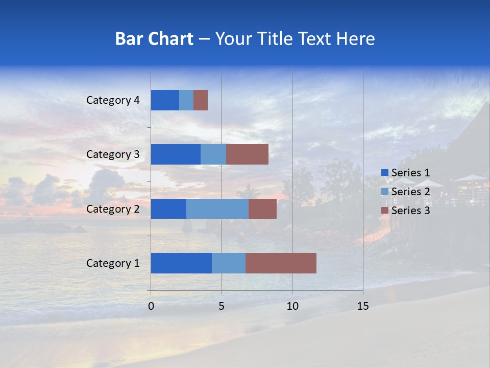 A Beautiful Sunset On A Tropical Beach Powerpoint Template PowerPoint Template
