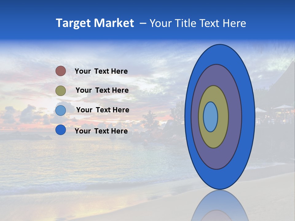 A Beautiful Sunset On A Tropical Beach Powerpoint Template PowerPoint Template