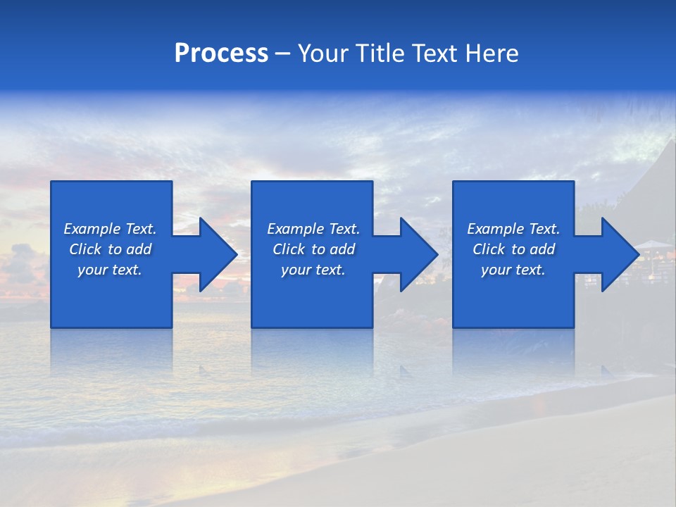 A Beautiful Sunset On A Tropical Beach Powerpoint Template PowerPoint Template