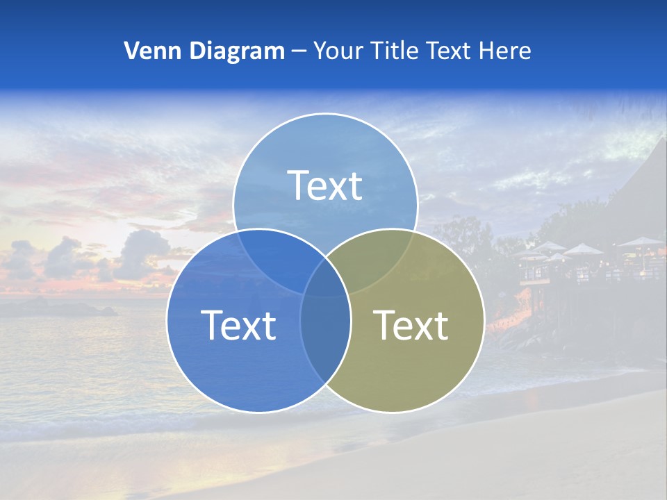 A Beautiful Sunset On A Tropical Beach Powerpoint Template PowerPoint Template