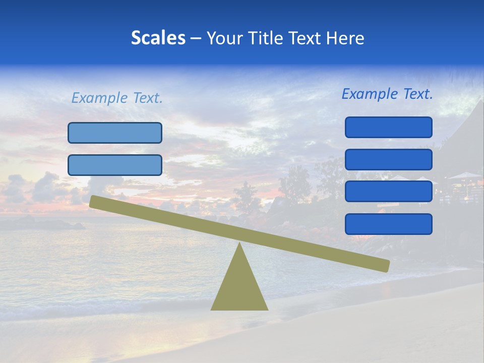 A Beautiful Sunset On A Tropical Beach Powerpoint Template PowerPoint Template