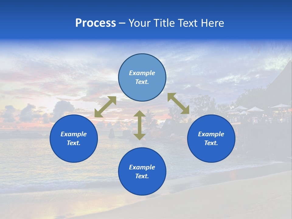 A Beautiful Sunset On A Tropical Beach Powerpoint Template PowerPoint Template