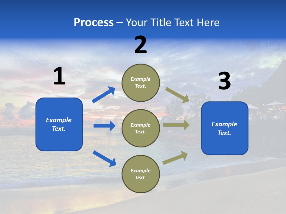A Beautiful Sunset On A Tropical Beach Powerpoint Template PowerPoint Template