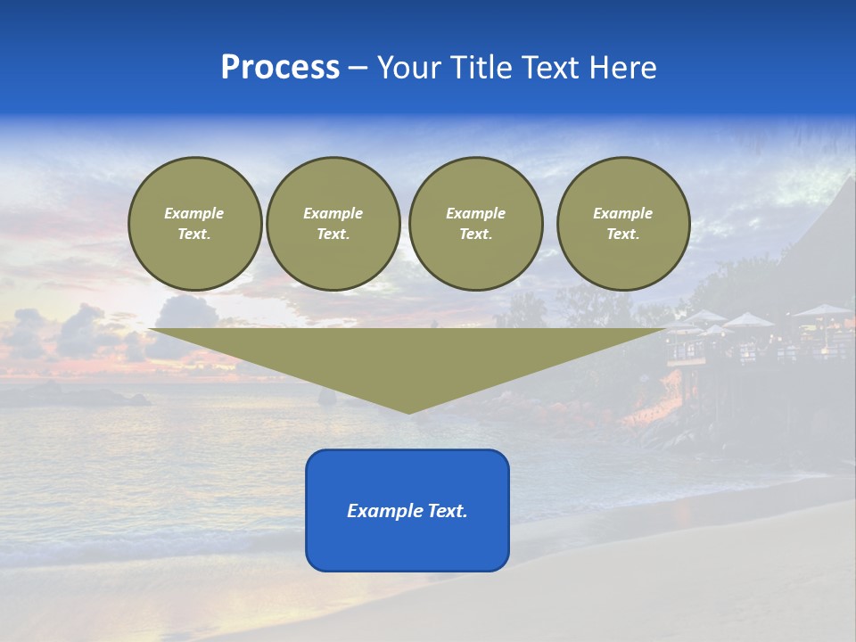 A Beautiful Sunset On A Tropical Beach Powerpoint Template PowerPoint Template