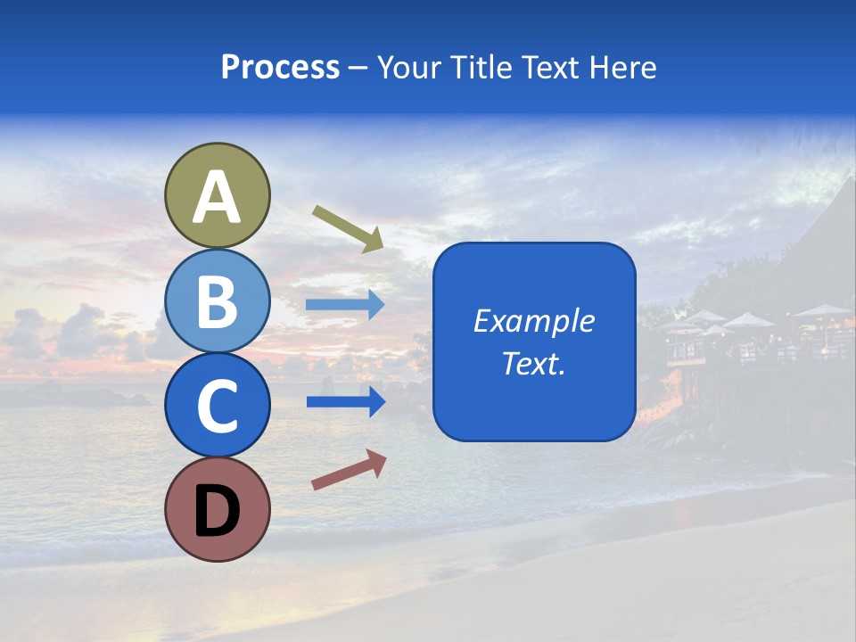 A Beautiful Sunset On A Tropical Beach Powerpoint Template PowerPoint Template