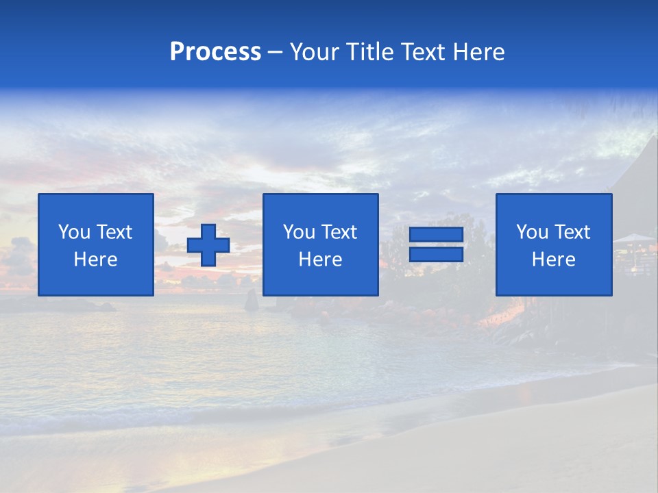 A Beautiful Sunset On A Tropical Beach Powerpoint Template PowerPoint Template
