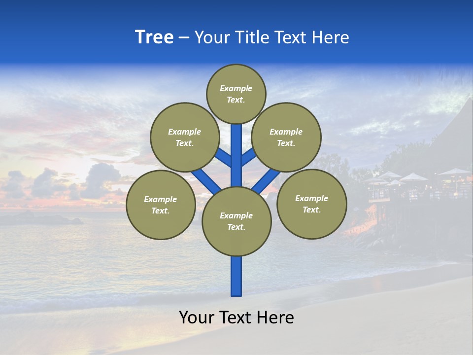 A Beautiful Sunset On A Tropical Beach Powerpoint Template PowerPoint Template