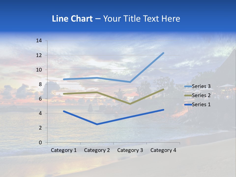 A Beautiful Sunset On A Tropical Beach Powerpoint Template PowerPoint Template