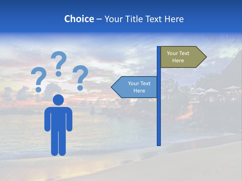 A Beautiful Sunset On A Tropical Beach Powerpoint Template PowerPoint Template