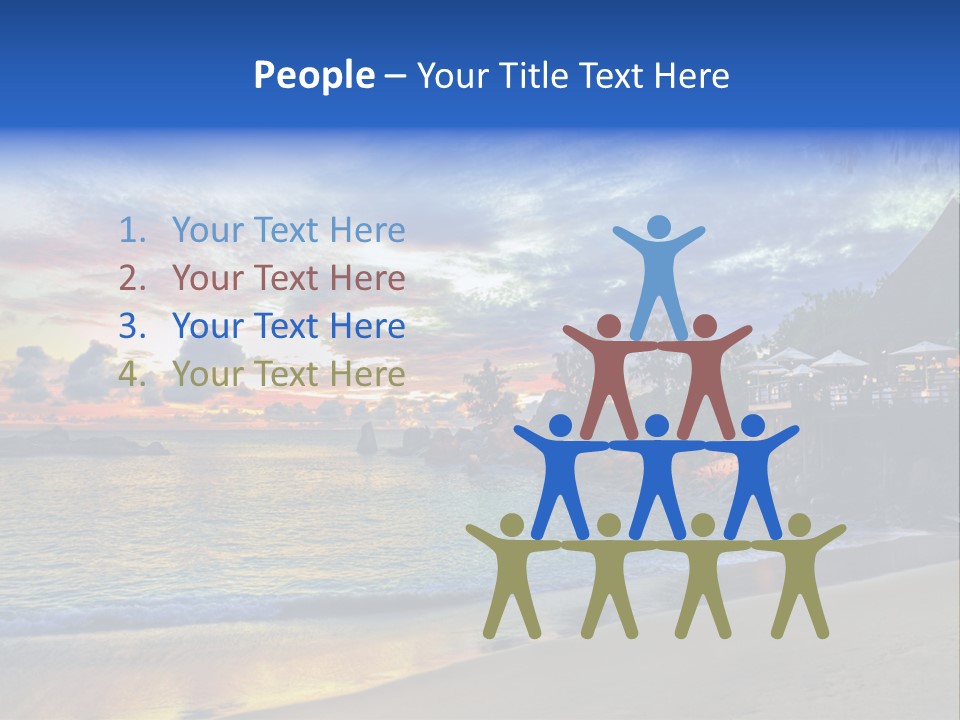 A Beautiful Sunset On A Tropical Beach Powerpoint Template PowerPoint Template