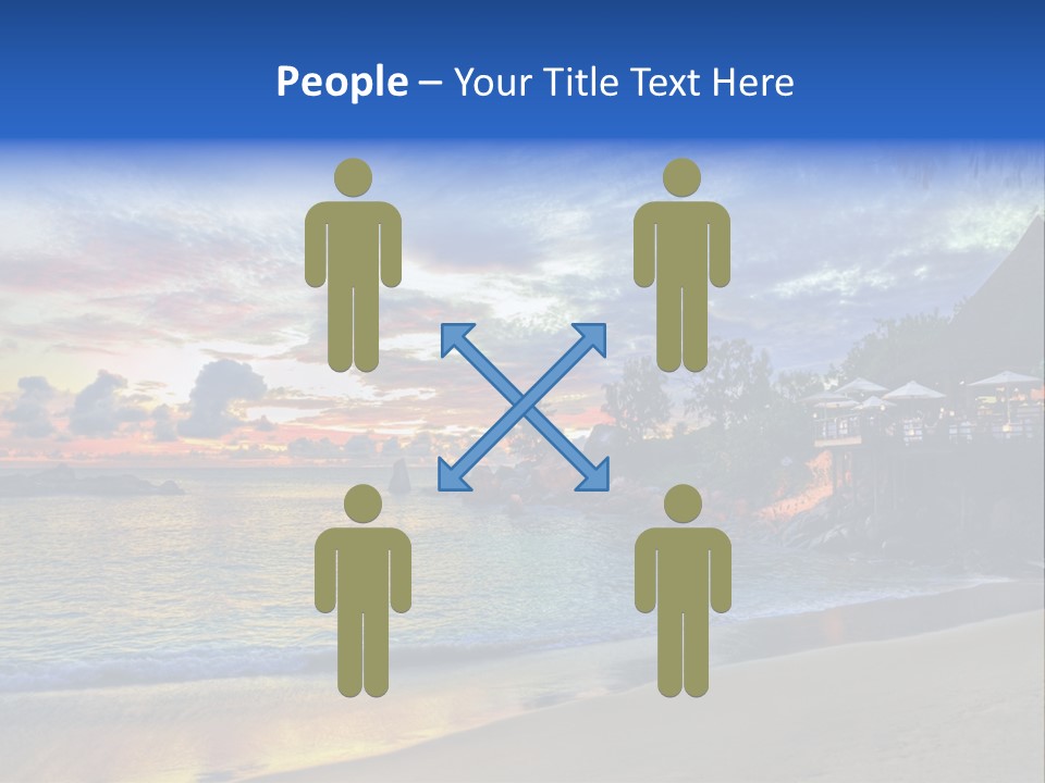 A Beautiful Sunset On A Tropical Beach Powerpoint Template PowerPoint Template