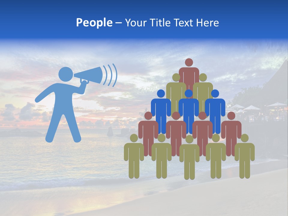 A Beautiful Sunset On A Tropical Beach Powerpoint Template PowerPoint Template