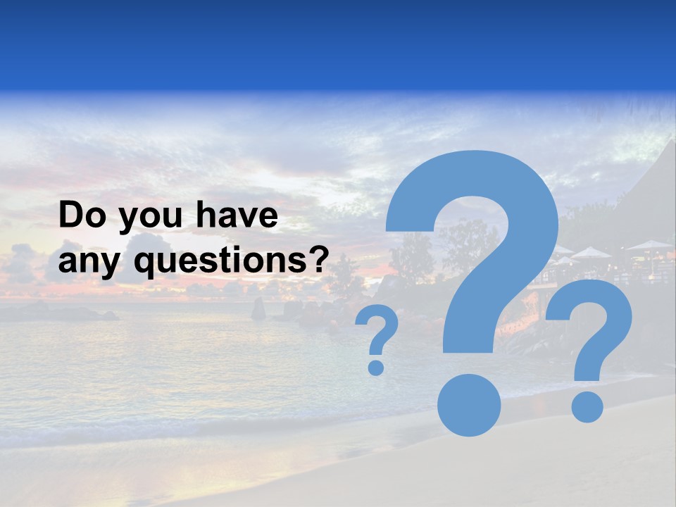 A Beautiful Sunset On A Tropical Beach Powerpoint Template PowerPoint Template