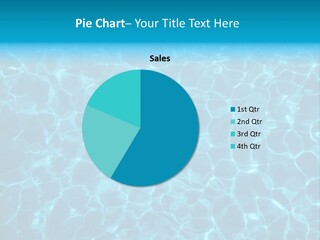 A Pool With Blue Water Is Shown In This Powerpoint Presentation PowerPoint Template
