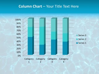 A Pool With Blue Water Is Shown In This Powerpoint Presentation PowerPoint Template