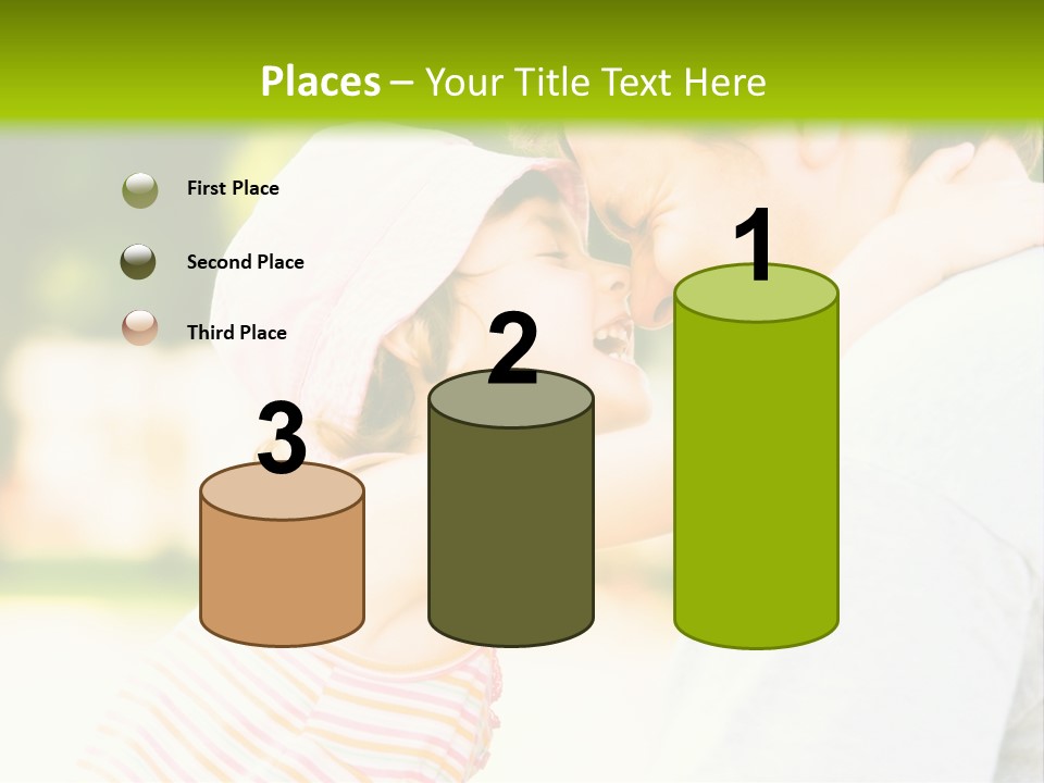 A Man Holding A Little Girl In His Arms PowerPoint Template