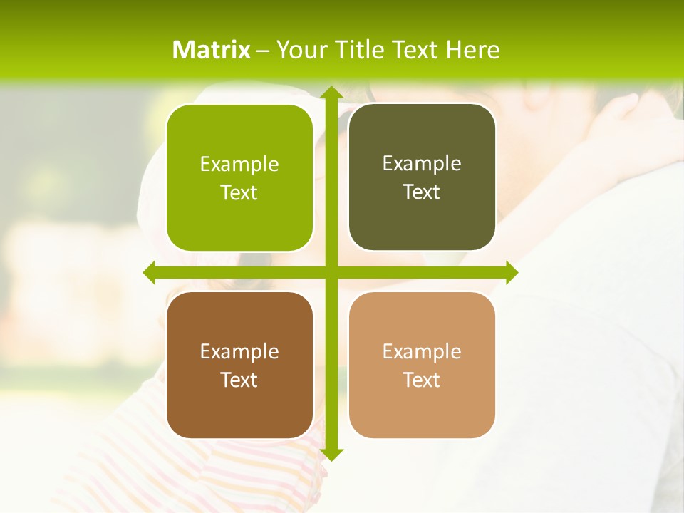 A Man Holding A Little Girl In His Arms PowerPoint Template