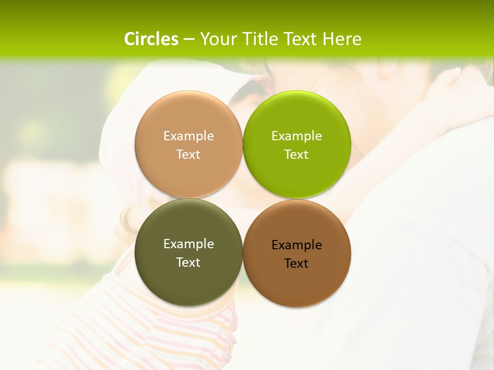 A Man Holding A Little Girl In His Arms PowerPoint Template