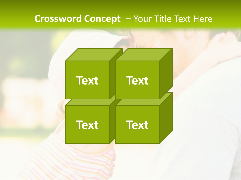 A Man Holding A Little Girl In His Arms PowerPoint Template