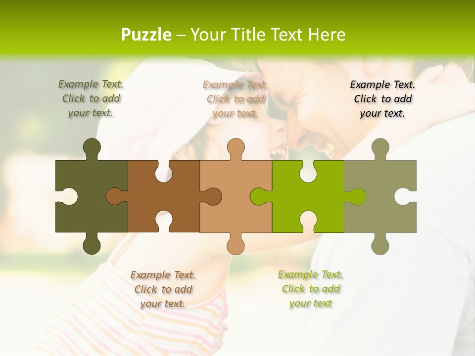 A Man Holding A Little Girl In His Arms PowerPoint Template