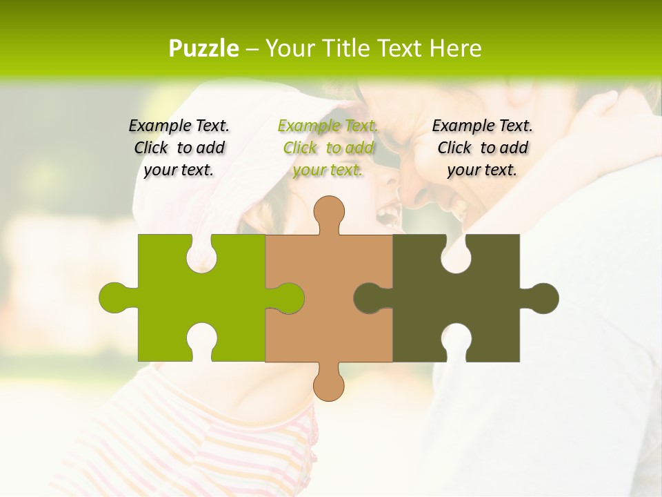 A Man Holding A Little Girl In His Arms PowerPoint Template