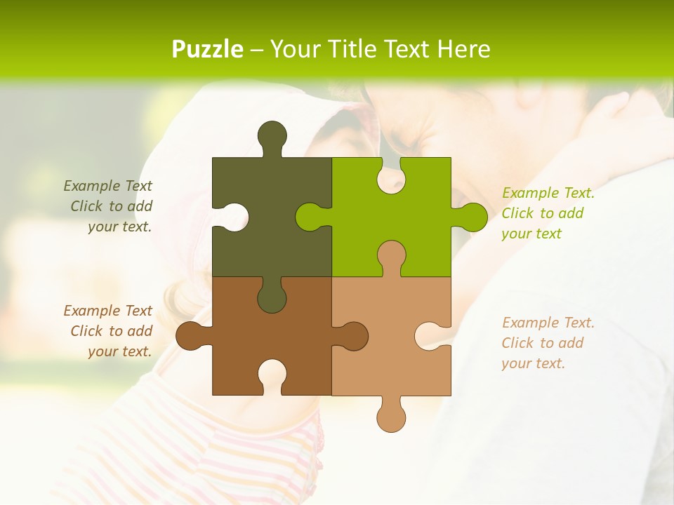 A Man Holding A Little Girl In His Arms PowerPoint Template