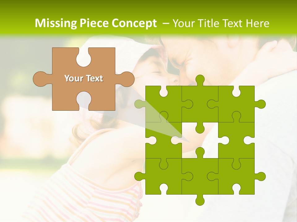 A Man Holding A Little Girl In His Arms PowerPoint Template