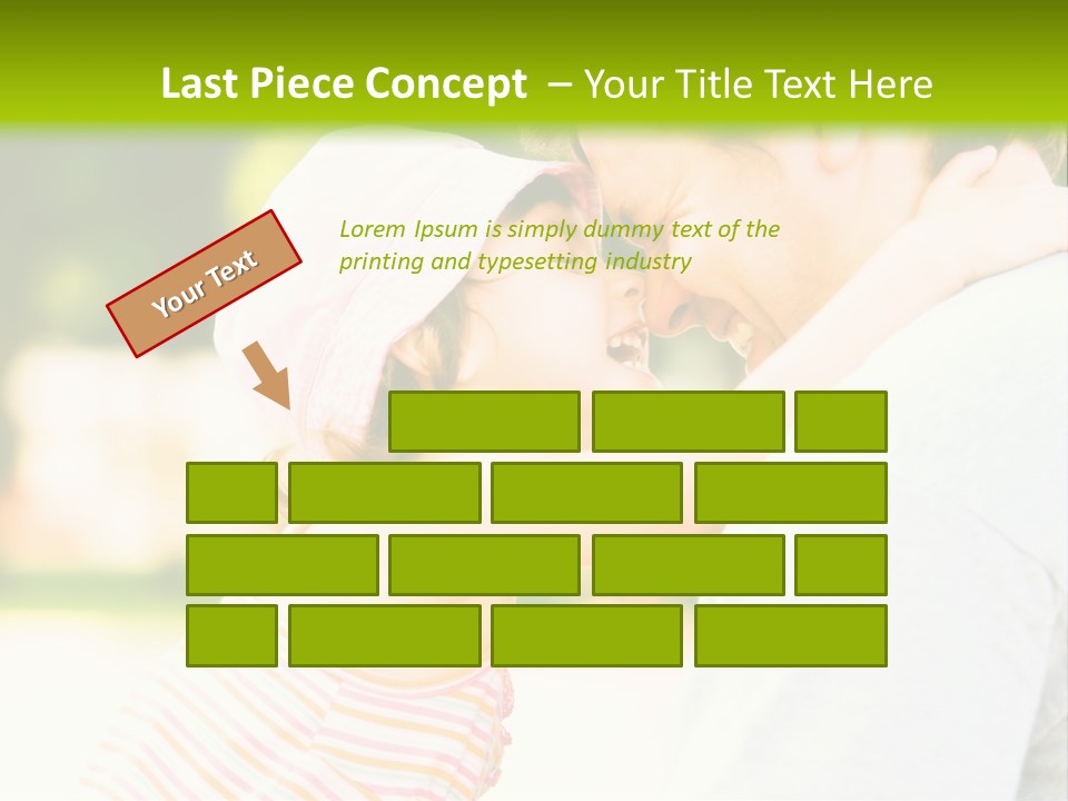 A Man Holding A Little Girl In His Arms PowerPoint Template