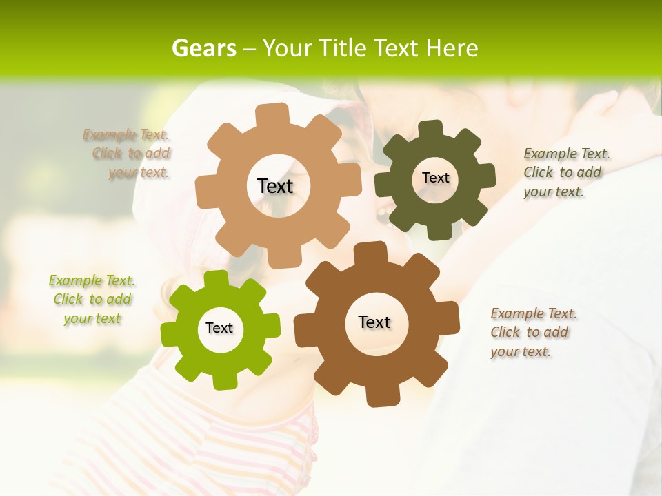 A Man Holding A Little Girl In His Arms PowerPoint Template