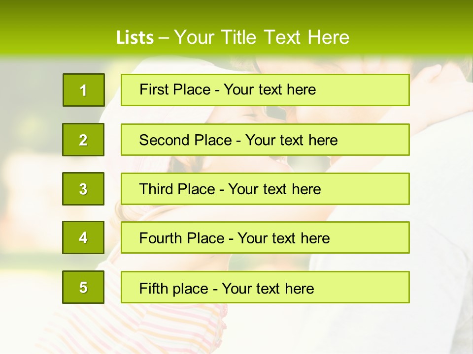 A Man Holding A Little Girl In His Arms PowerPoint Template