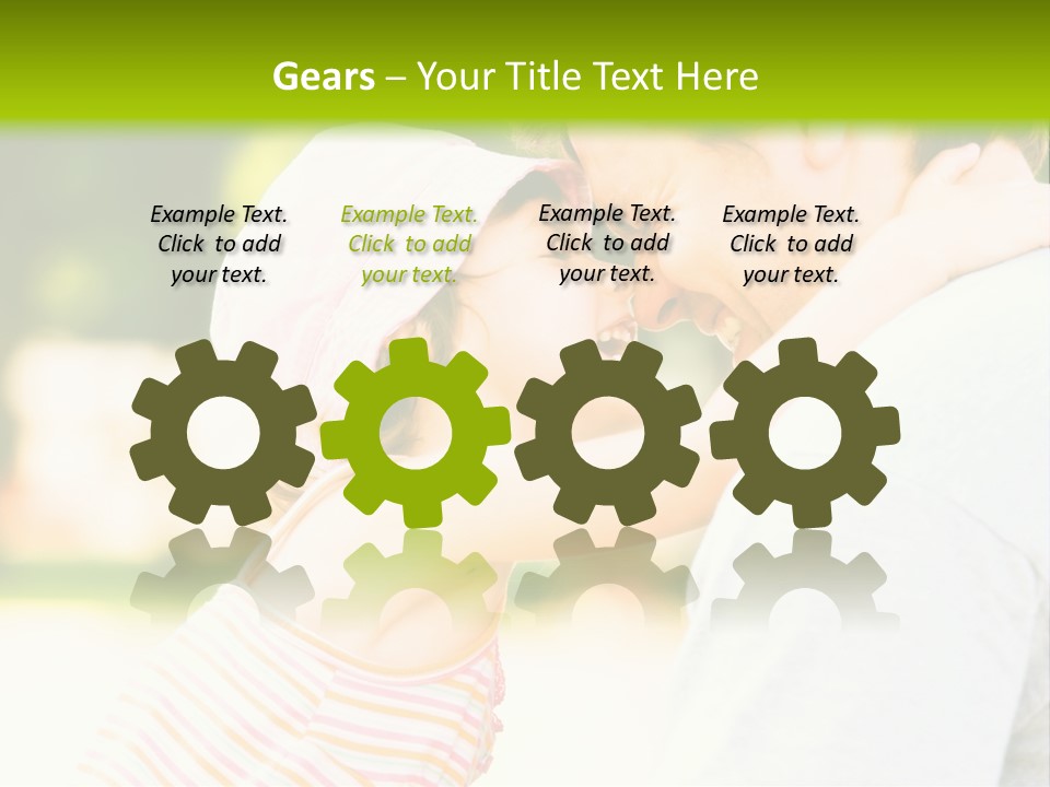 A Man Holding A Little Girl In His Arms PowerPoint Template