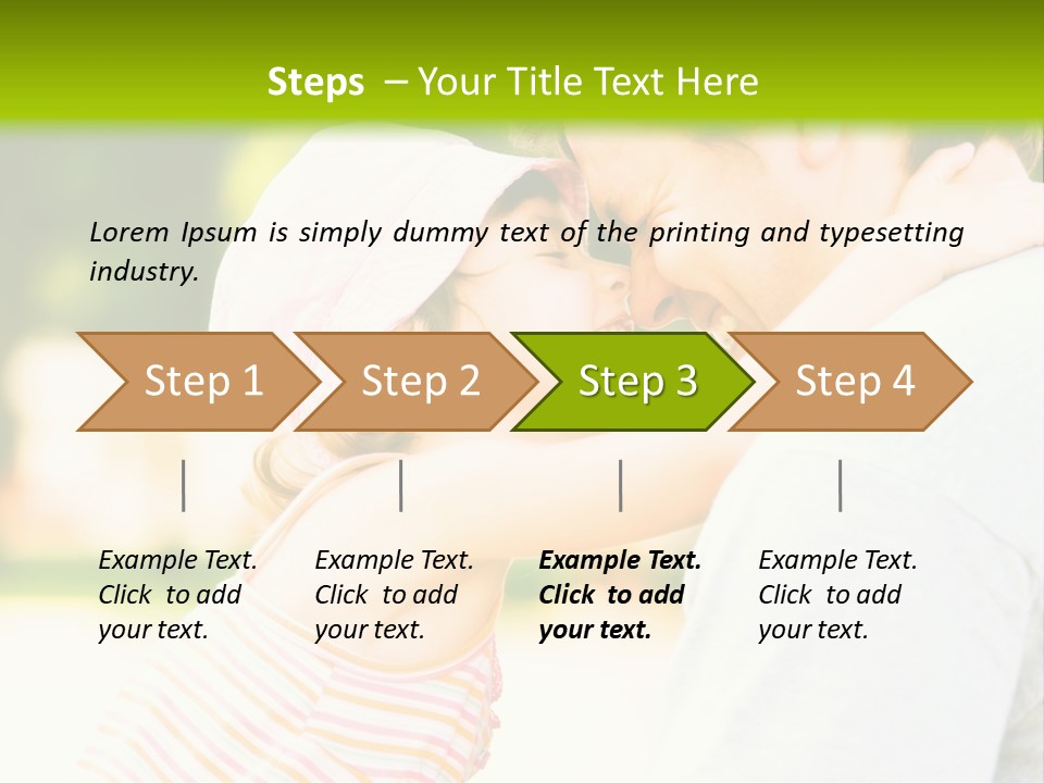 A Man Holding A Little Girl In His Arms PowerPoint Template