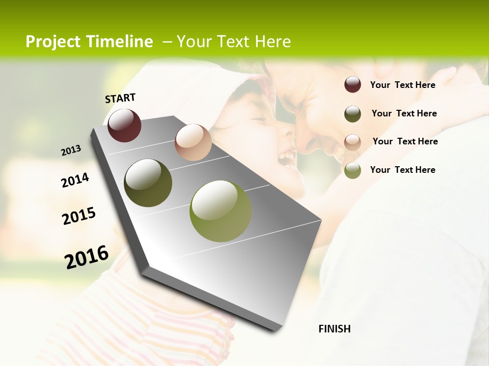 A Man Holding A Little Girl In His Arms PowerPoint Template