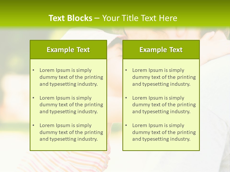 A Man Holding A Little Girl In His Arms PowerPoint Template