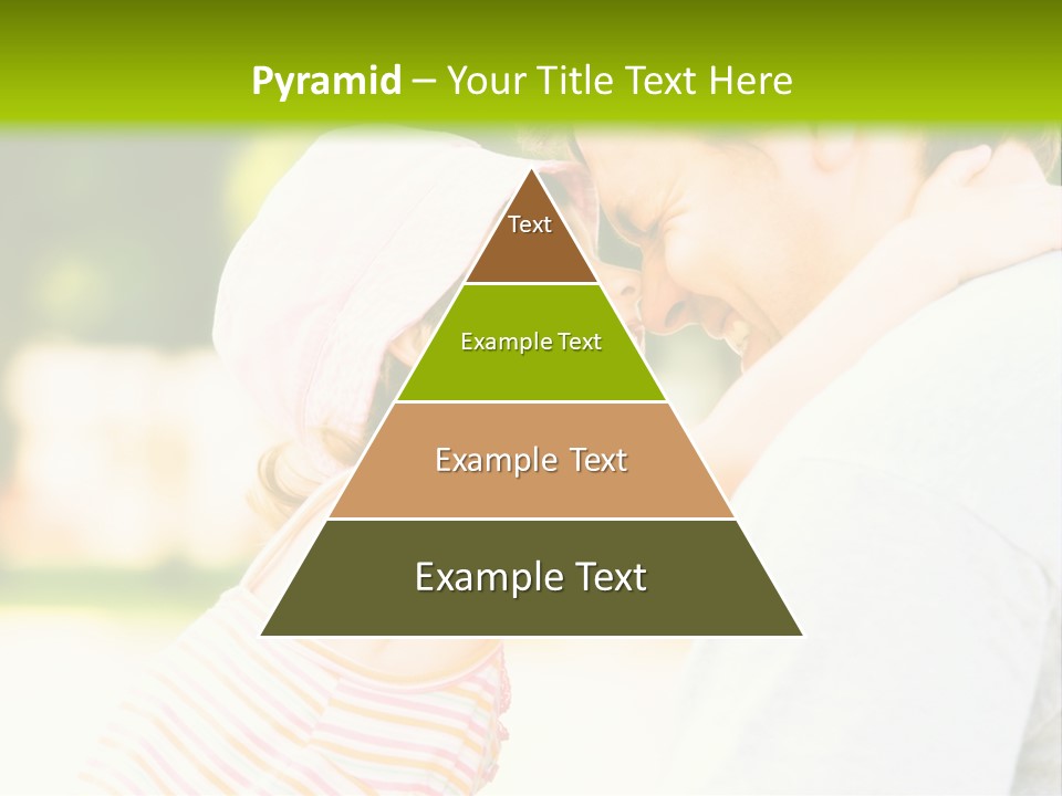 A Man Holding A Little Girl In His Arms PowerPoint Template