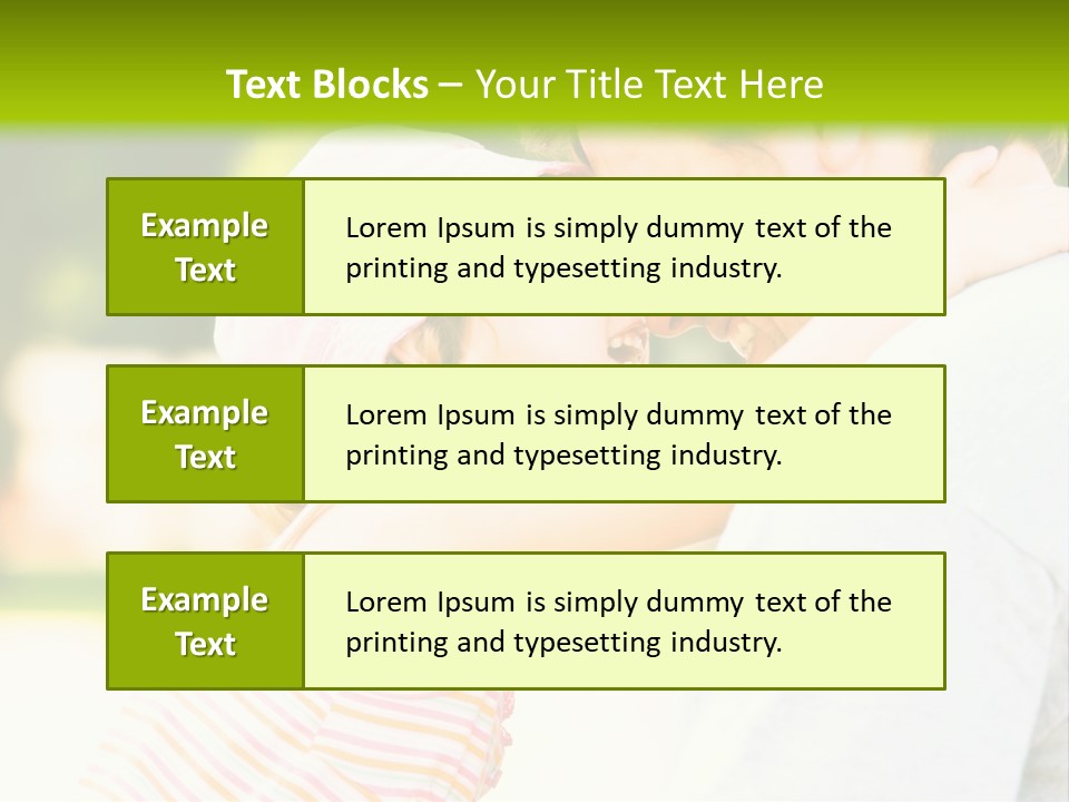 A Man Holding A Little Girl In His Arms PowerPoint Template
