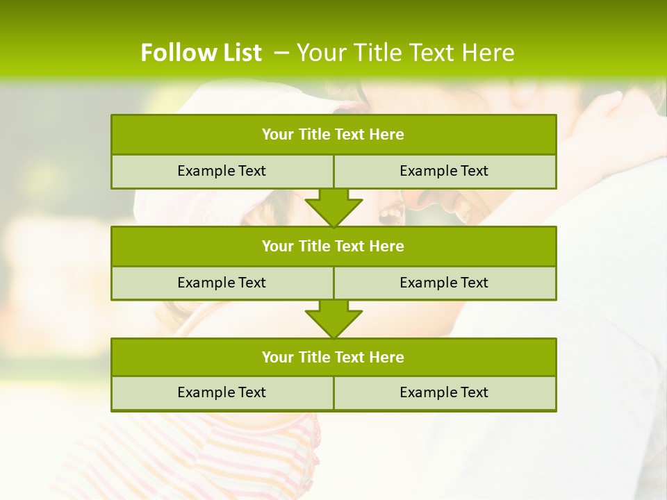 A Man Holding A Little Girl In His Arms PowerPoint Template
