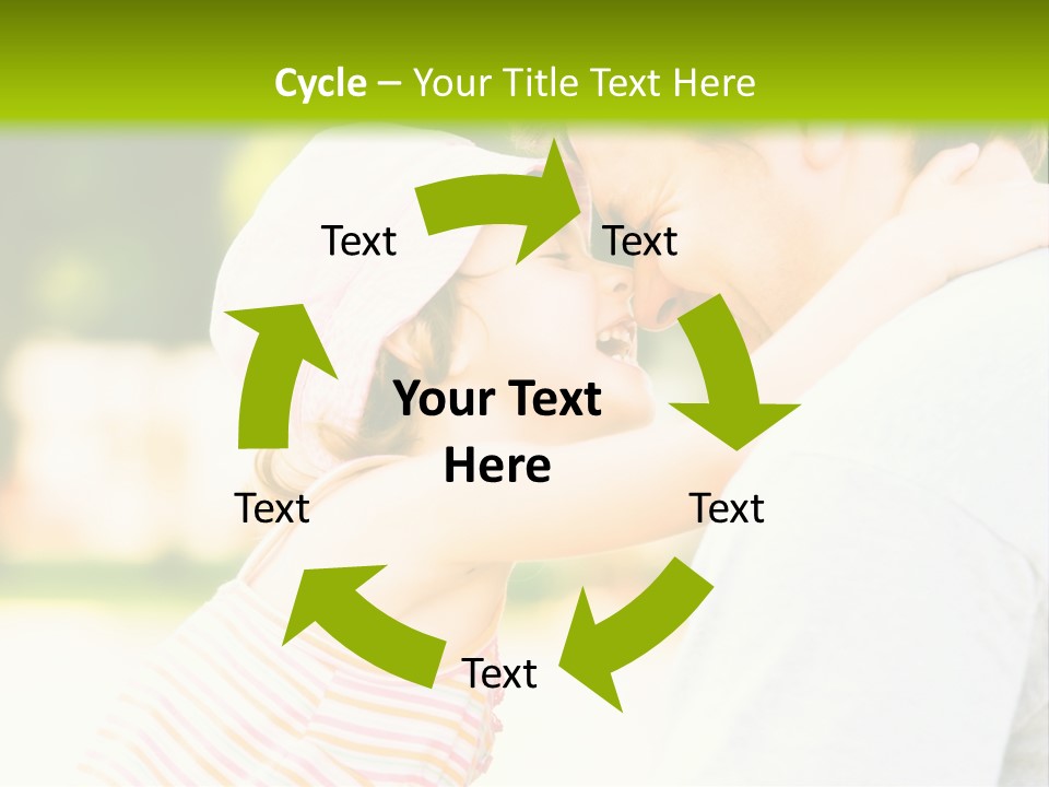 A Man Holding A Little Girl In His Arms PowerPoint Template