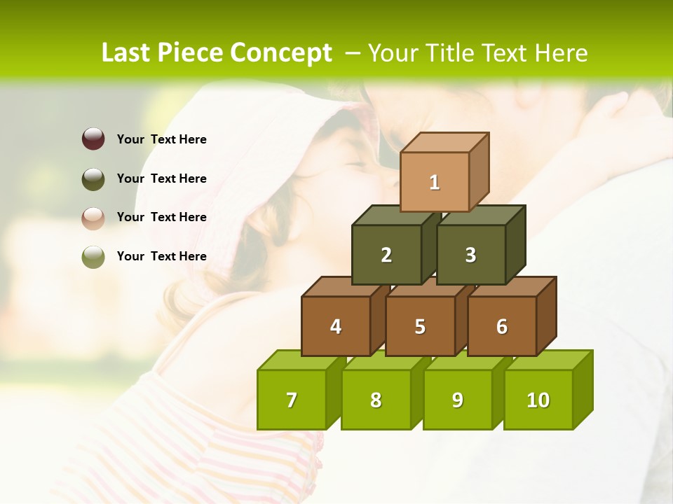 A Man Holding A Little Girl In His Arms PowerPoint Template