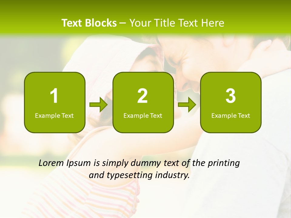 A Man Holding A Little Girl In His Arms PowerPoint Template