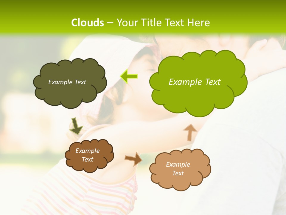 A Man Holding A Little Girl In His Arms PowerPoint Template