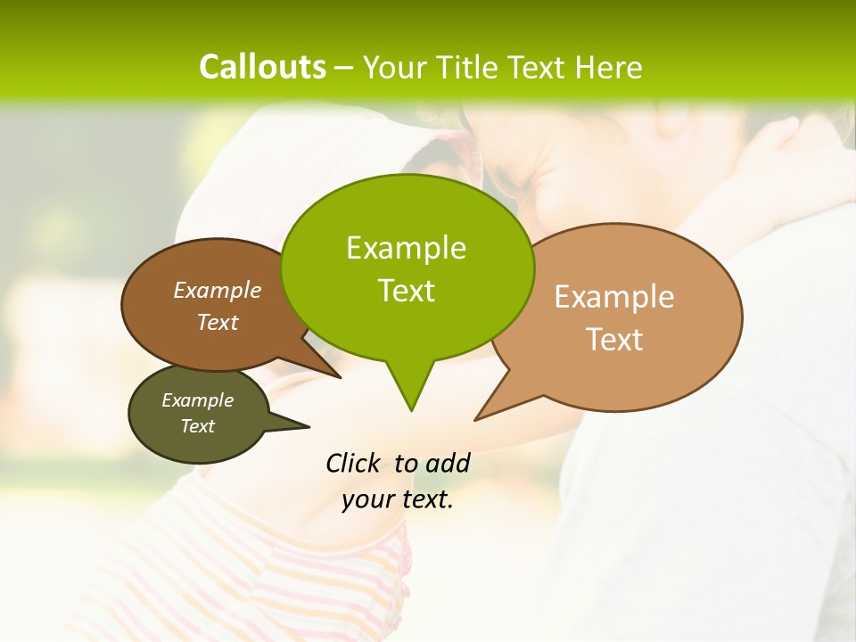 A Man Holding A Little Girl In His Arms PowerPoint Template