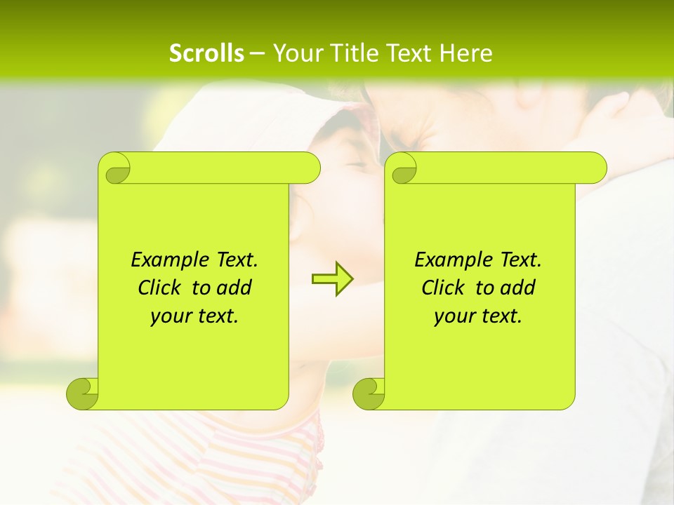 A Man Holding A Little Girl In His Arms PowerPoint Template