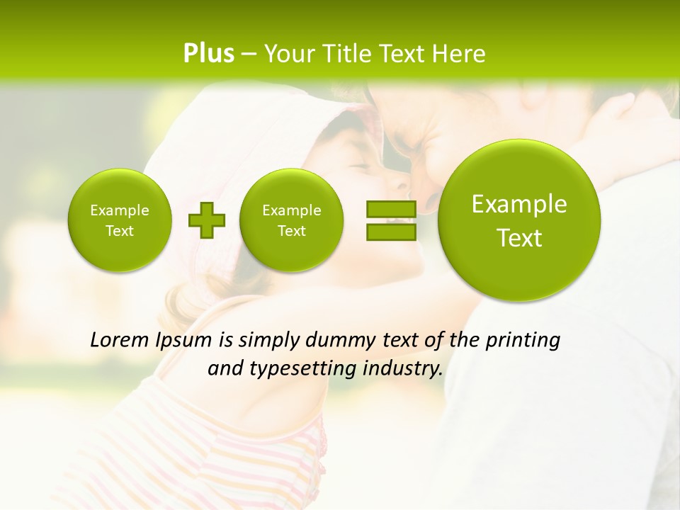 A Man Holding A Little Girl In His Arms PowerPoint Template