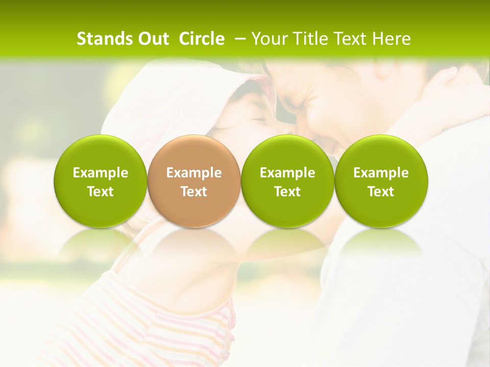 A Man Holding A Little Girl In His Arms PowerPoint Template