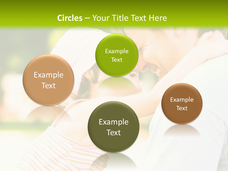 A Man Holding A Little Girl In His Arms PowerPoint Template