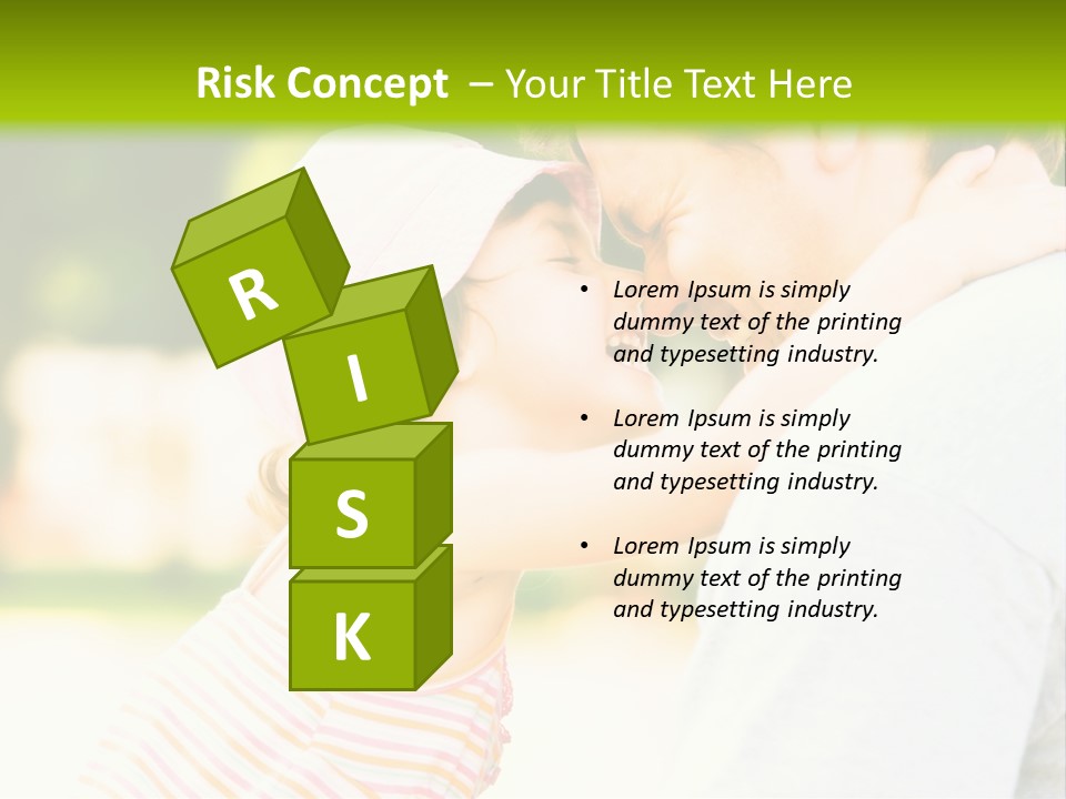 A Man Holding A Little Girl In His Arms PowerPoint Template