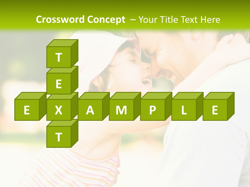 A Man Holding A Little Girl In His Arms PowerPoint Template