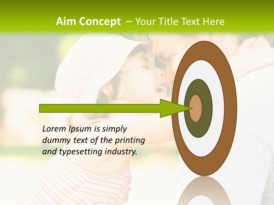 A Man Holding A Little Girl In His Arms PowerPoint Template